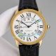 Swiss Replica Cartier Ronde de Cartier Stainless Yellow Gold Case White Dial Black Leather Strap Yellow Gold Bezel 42mm (1)_th.jpg